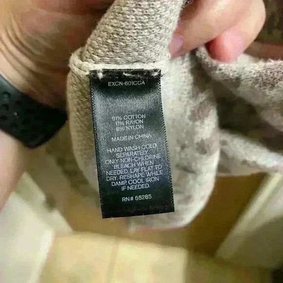 Express Leopard Animal Print Scoop Neck Quarter Sleeve Sweater Dress Size M - Picture 4 of 6